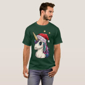 Eenhoorns kerstmeisje t-shirt (Voorkant volledig)