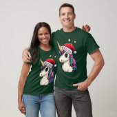 Eenhoorns kerstmeisje t-shirt (Unisex)