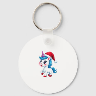 Eenhoorns Kerstmis_Kerstman Eenhoorn Tank Top (1) Sleutelhanger