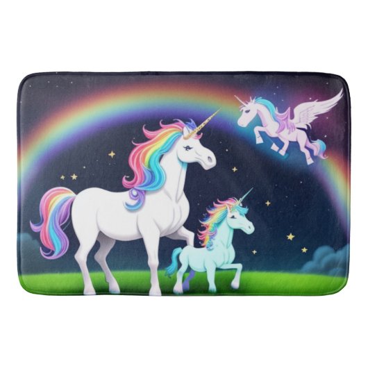 Eenhoorns met magie badmat (Voorkant)