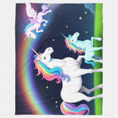 Eenhoorns met magie fleece deken (Voorkant)