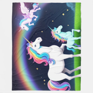 Eenhoorns met magie fleece deken