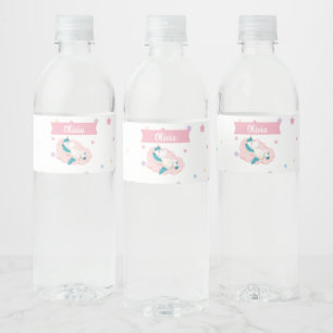 Eenhoorns partij waterfles etiket