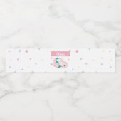 Eenhoorns partij waterfles etiket (Enkel label)