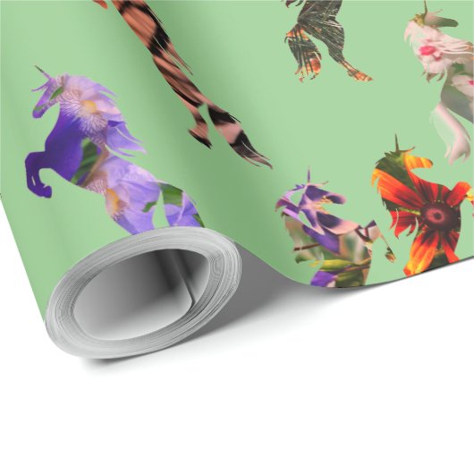 eenhoorns patroon cadeaupapier (Rol Hoek)