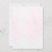 Eenhoorns Pegasus Waterverf Roze Verjaardagsmeisje Kaart (Achterkant)