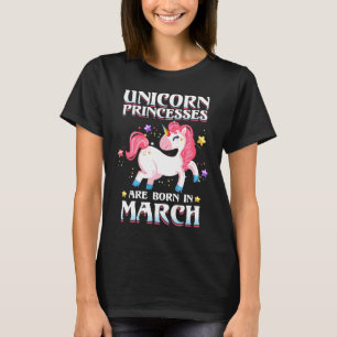 Eenhoorns Prinsessen worden geboren in maart Schat T-shirt