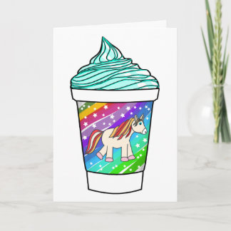 Eenhoorns, regenbogen en ijs Verjaardag Kaart