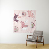 Eenhoorns regenbogen: pastel magische achtergrond. wandkleed (In Situ (horizontaal))