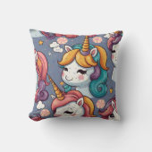 Eenhoorns & Sprinkles Afdrukken Kussen (Voorkant)