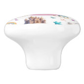 Eenhoorns & Sprookjeskasteel - grillige kamer Keramische Knop (Zijkant)