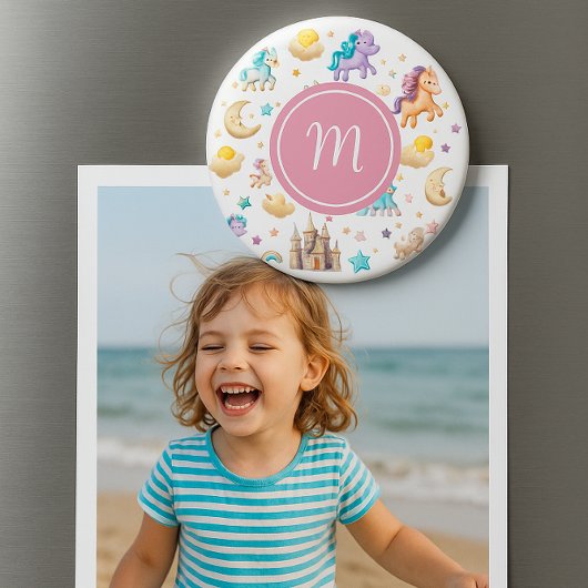 Eenhoorns & Sprookjeskasteel - Whimsical Fantasy Magneet