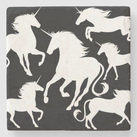 eenhoorns stenen onderzetter (Voorkant)