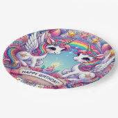 Eenhoorns van de Regenboog Koninklijke Papieren Bordje (Gekanteld)