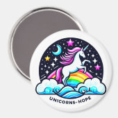 Eenhoorns van hoop magneet (Voorkant / Achterkant)