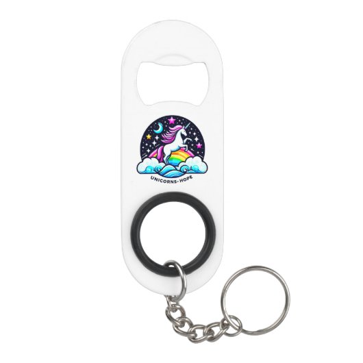 Eenhoorns van hoop mini flessenopener (Achterkant)