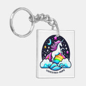 Eenhoorns van hoop sleutelhanger (Voorkant Links)