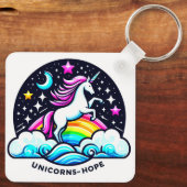 Eenhoorns van hoop sleutelhanger (Achterkant)