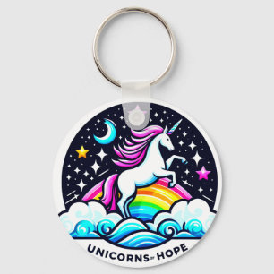 Eenhoorns van hoop sleutelhanger