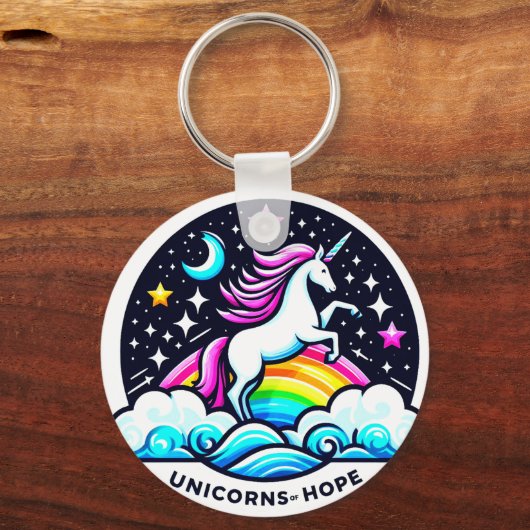 Eenhoorns van hoop sleutelhanger (Achterkant)