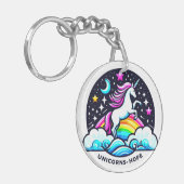Eenhoorns van hoop sleutelhanger (Voorkant Links)