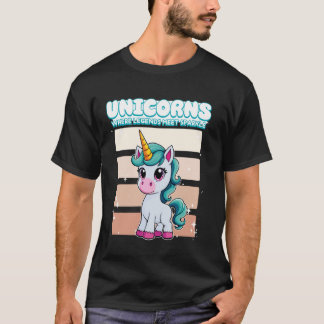 Eenhoorns veranderen meh in magische eenhoorn t-shirt
