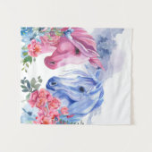 Eenhoorns Waterverf Art Wandkleed (Voorkant (horizontaal))