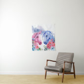 Eenhoorns Waterverf Art Wandkleed (In situ)