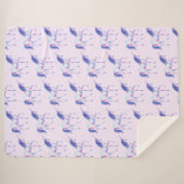 Eenhoorns Waterverf Sherpa Deken (Voorkant (horizontaal))