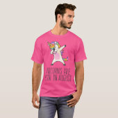 Eenhoorns worden geboren in augustus Schattige Shi T-shirt (Voorkant volledig)