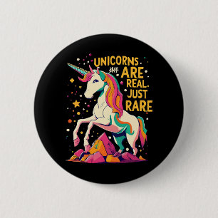 Eenhoorns zijn echt, alleen zeldzaam ronde button 5,7 cm
