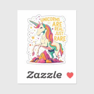 Eenhoorns zijn echt, alleen zeldzaam sticker