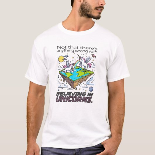 Eenhoorns zijn echt (maar laten we het ons geheim t-shirt (Voorkant)