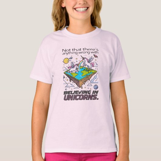 Eenhoorns zijn echt (maar laten we het ons geheim t-shirt (Voorkant)