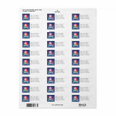 Eenhoorns zijn echte kleurrijke adreslabels etiket (Full Sheet)