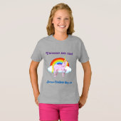 Eenhoorns zijn echte meisjes ruffle shirt (Voorkant volledig)