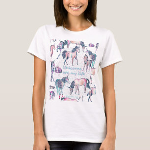 Eenhoorns zijn mijn leven - Galaxy Confetti Waterv T-shirt
