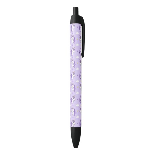 Eenhoorns Zwarte Inkt Pen (Achterkant (Verticaal))