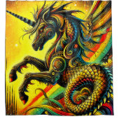 eenhoornschepsel douchegordijn (Voorkant)