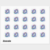 Eenhoornstickers Ronde Sticker (Vel)