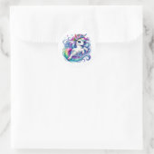 Eenhoornstickers Ronde Sticker (Tas)