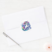 Eenhoornstickers Ronde Sticker (Envelop)