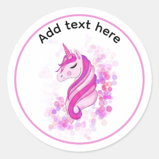 Eenhoornstickers Ronde Sticker