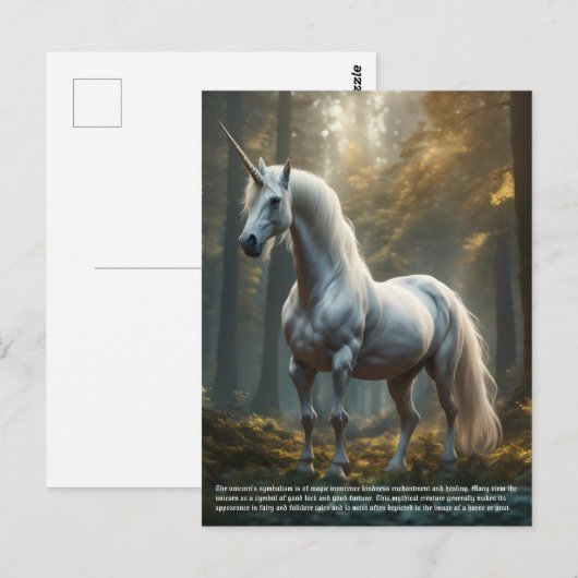 eenhoornsymboliek briefkaart (Voorkant / Achterkant)