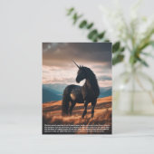 eenhoornsymboliek briefkaart (Staand voorkant)