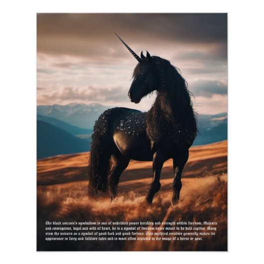 eenhoornsymboliek perfect poster (Voorkant)