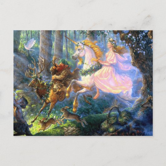 eenhoornvlies briefkaart (Voorkant)