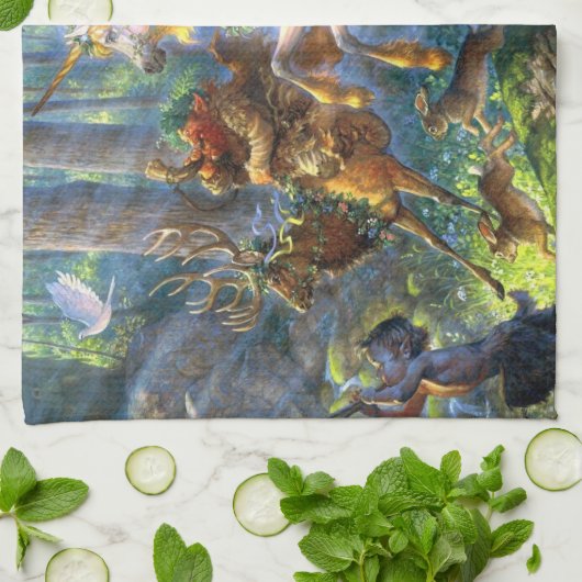 eenhoornvlies theedoek (Gevouwen)