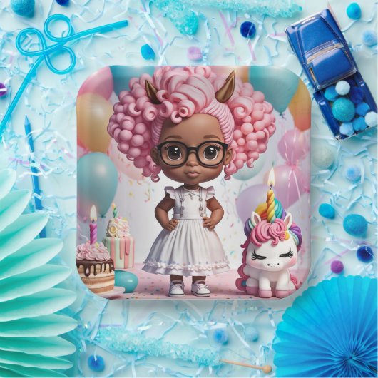 "Eenhoornvreugde" Papieren Bord (Feest)