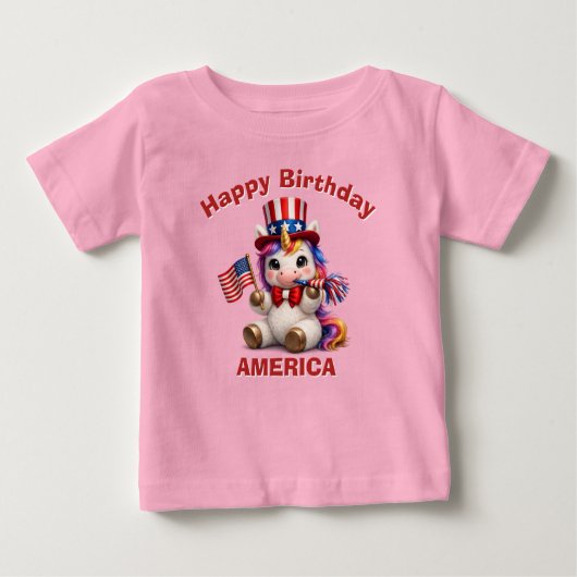 Eenhoring (6a) Patriottisch Kinder T-Shirt (Voorkant)